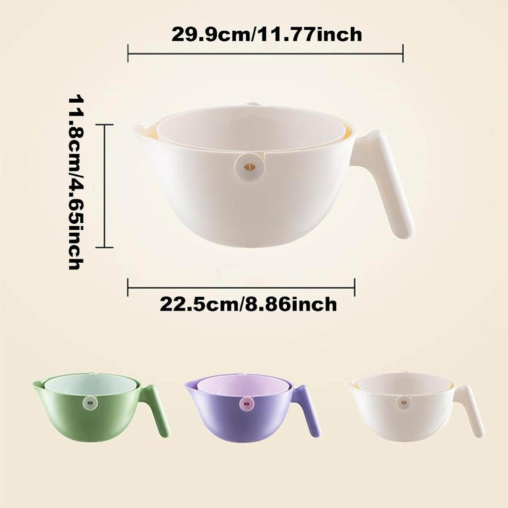 💥Clearance Sale Last 50 Left - 2 in 1 Kitchen Colander Rotating Washing Basket