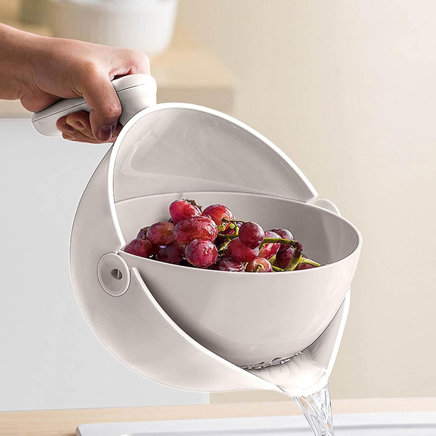 💥Clearance Sale Last 50 Left - 2 in 1 Kitchen Colander Rotating Washing Basket