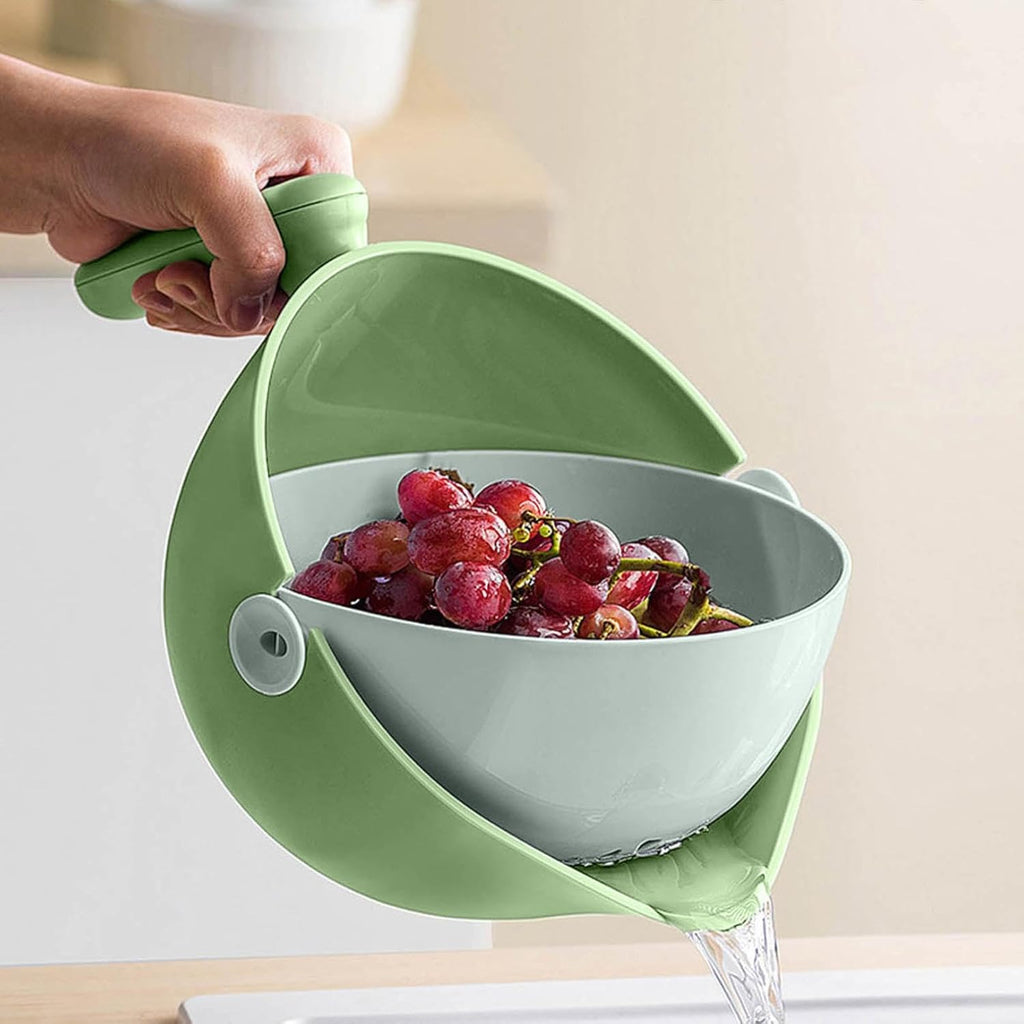 💥Clearance Sale Last 50 Left - 2 in 1 Kitchen Colander Rotating Washing Basket